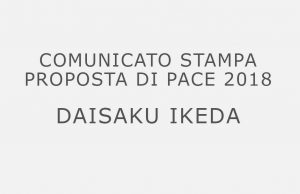 Comunicato Stampa Proposta di Pace 2018