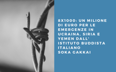 Un milione di euro per le emergenze dall’Istituto Buddista Italiano Soka Gakkai